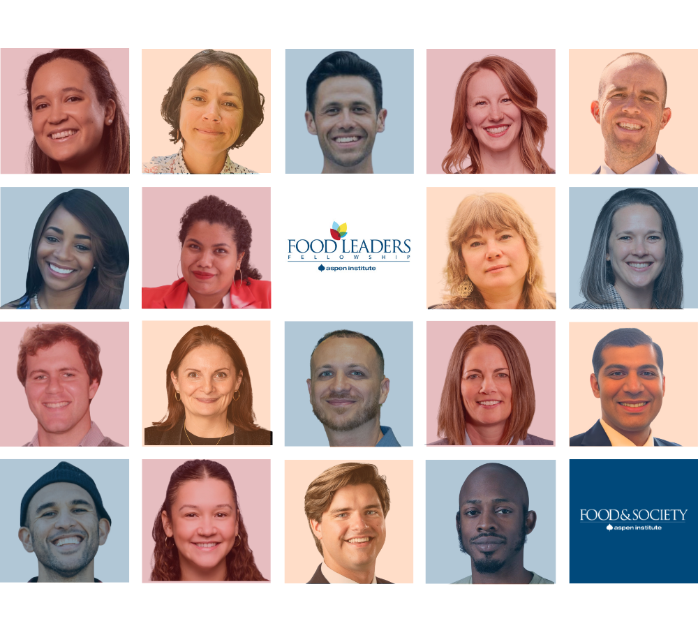 A colorful grid of the third cohort of the Food Leaders Fellows