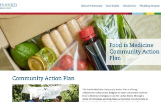 SCreenshot of the Food is Medicine Community Action Plan